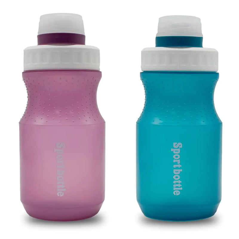 LFRNZS 2 PCS Set Small Water Bottles 13oz Plastic Water