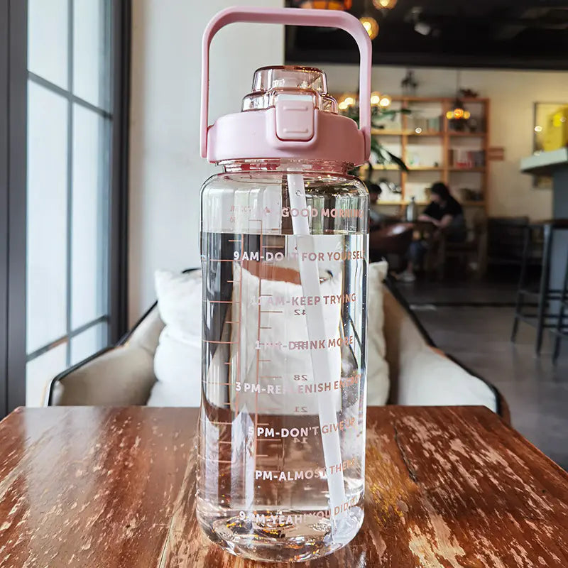 Large Capacity 2000ml Kids Water Bottle with Straw