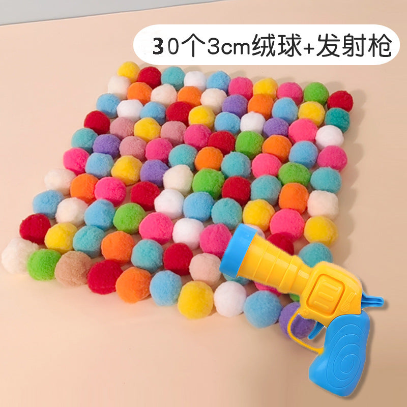 Interactive Cat Toy with Plush Ball Launcher