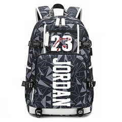 Txiujou Basketball 23 Student School Bag Laptop Backpack Ultra-Light Travel Bag For Men And Women (grey-A)