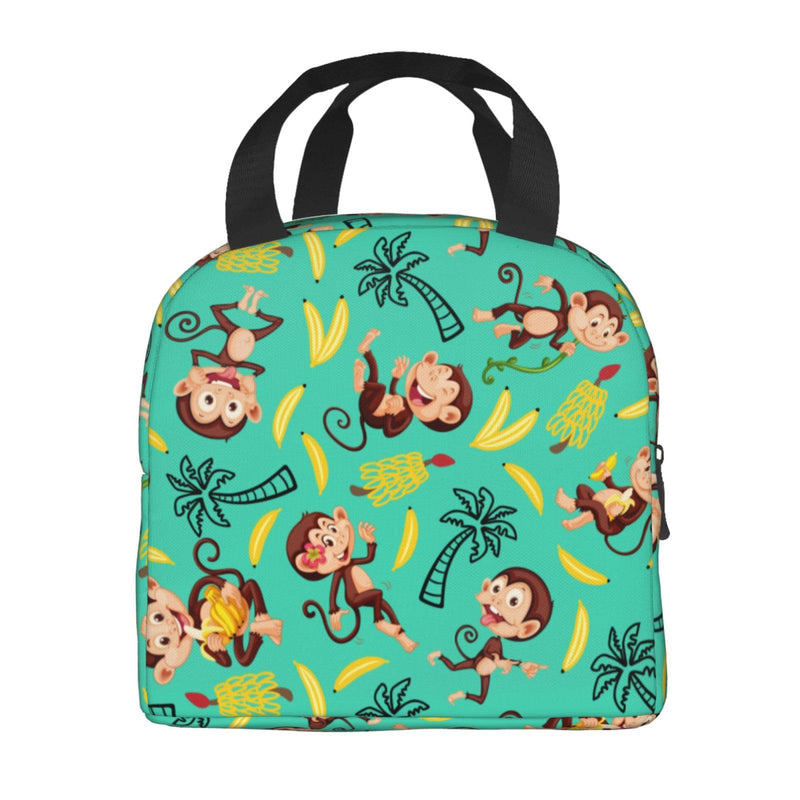 Cute Monkey Lunch Bag Banana Lunch Box Insulated Picnic Pouch Thermal Cooler Lunch