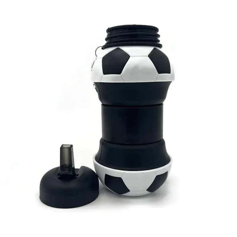 Soccer Style Kids Water Bottle Collapsible Silcione Water